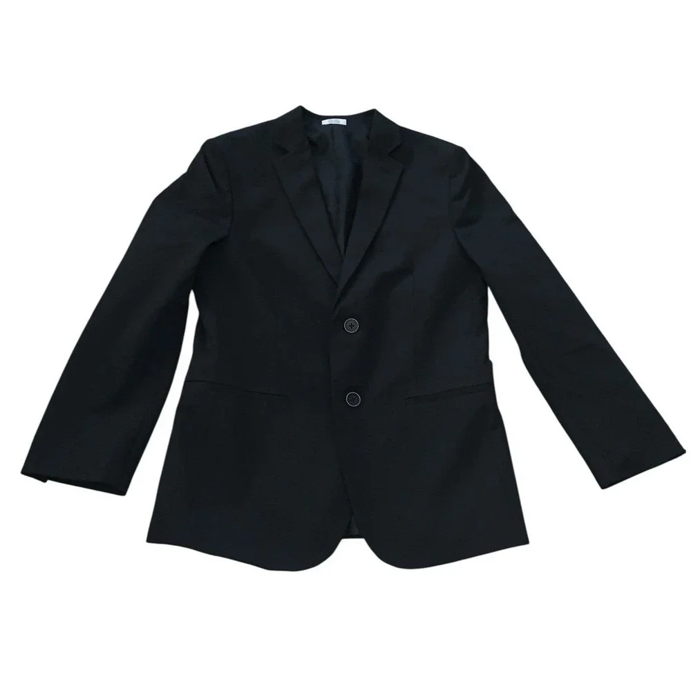 Calvin Klein Blazer Boys 14 Black 2 Button Formal Classic‎ Jacket School DressUp